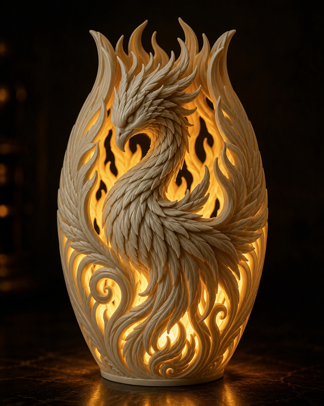 Embercrest Phoenix Candle Holder