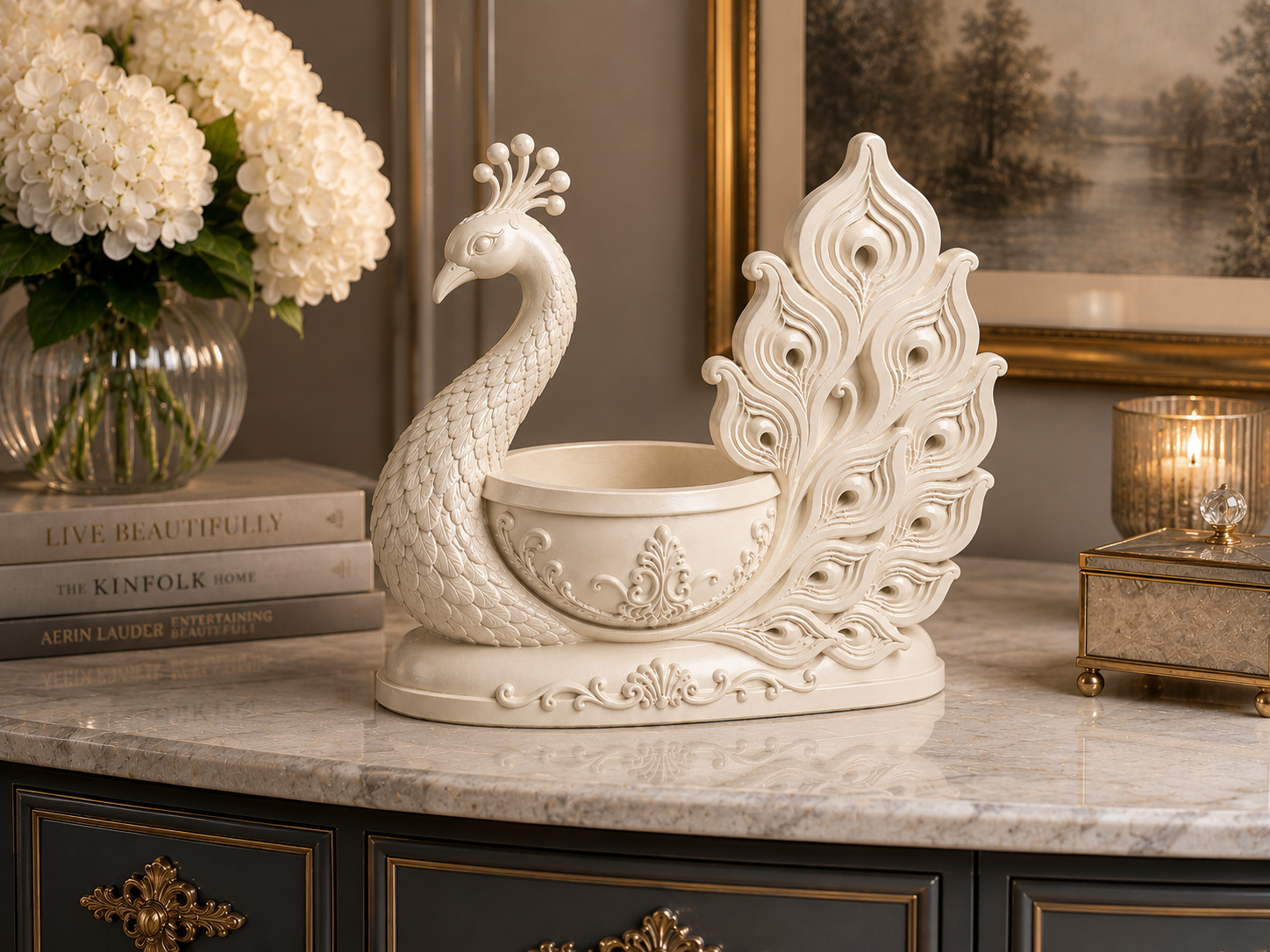 Solara Peacock Keepsake Bowl