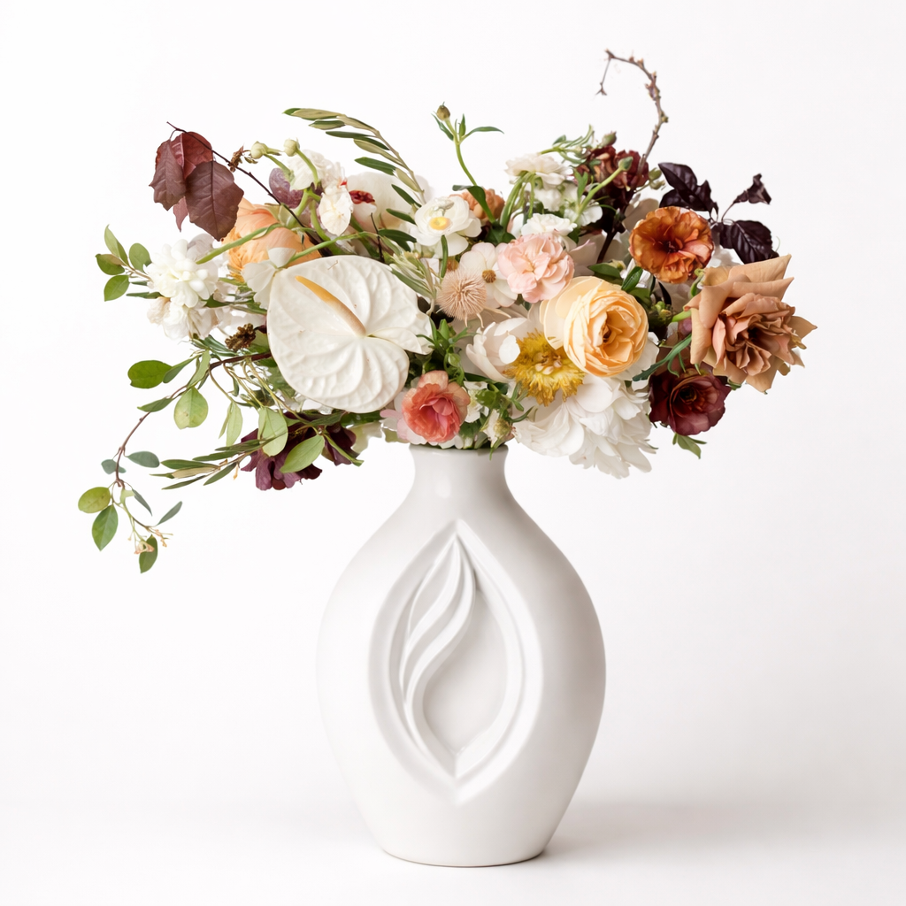 Elegant Bloom Relief Vase