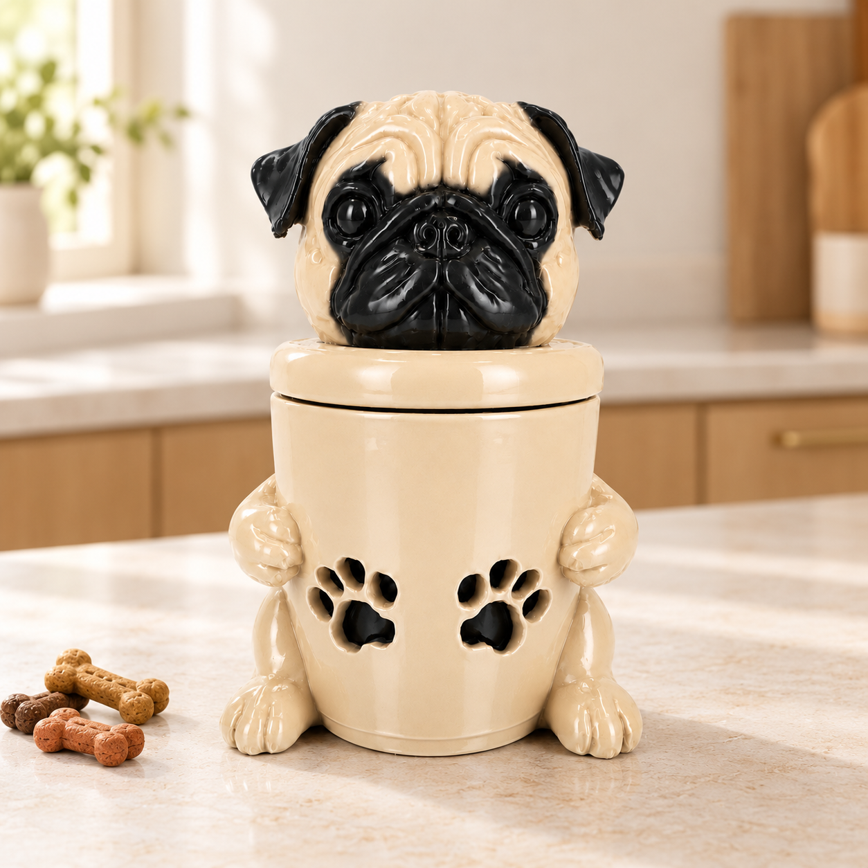 Pug & Kisses Keepsake Jar