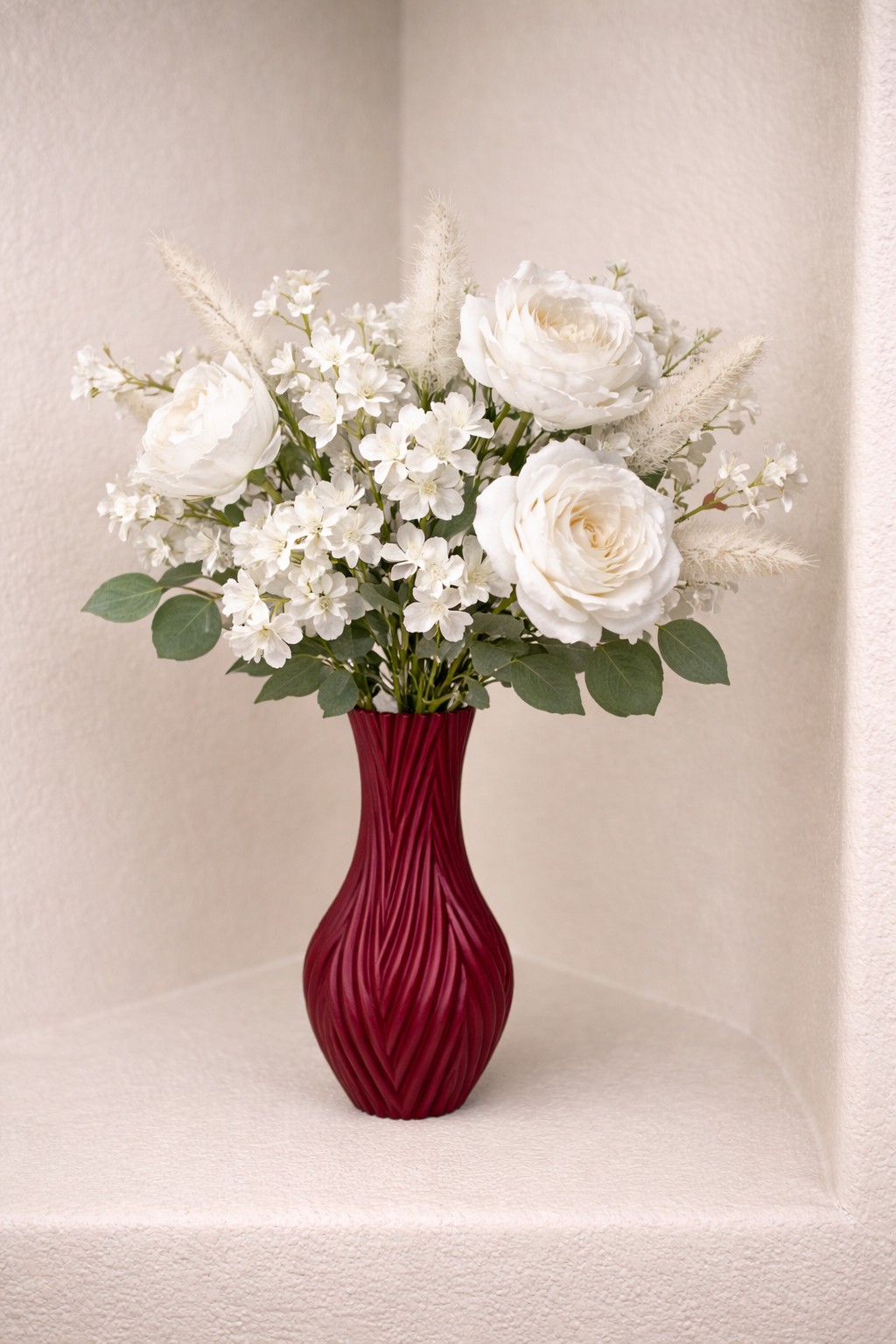 Crimson Whisper Vase
