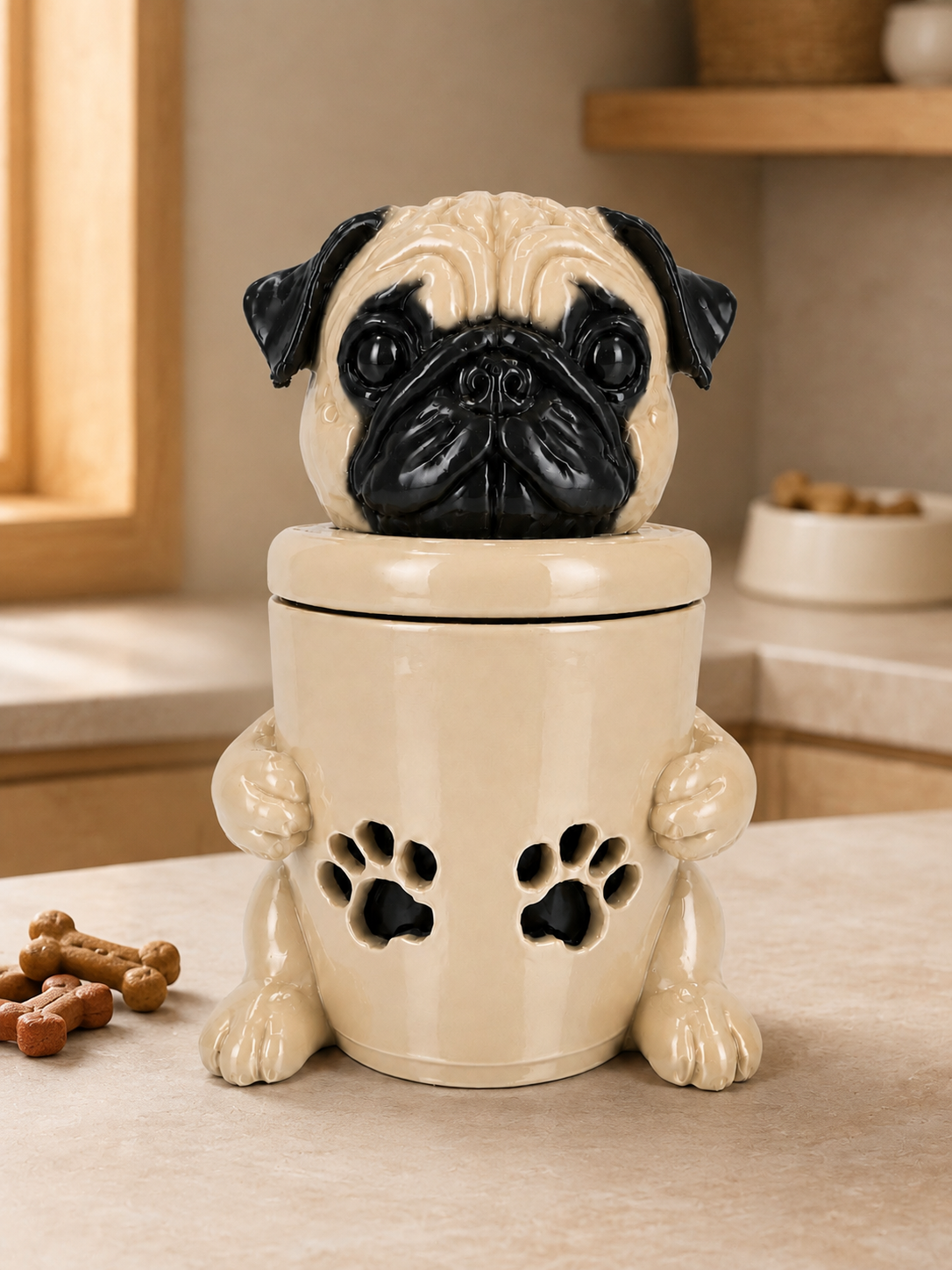 Pug & Kisses Keepsake Jar