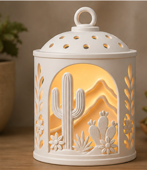 Saguaro Sunset Tea Light Lantern