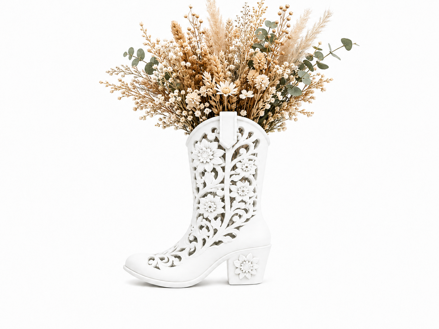 Prairie Blossom Boot Vase